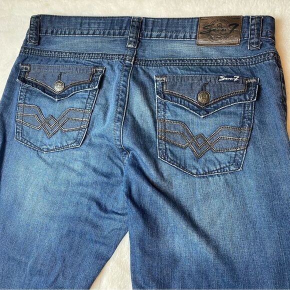 Seven 7 Straight Leg Jeans Size 38 - Picture 9 of 16